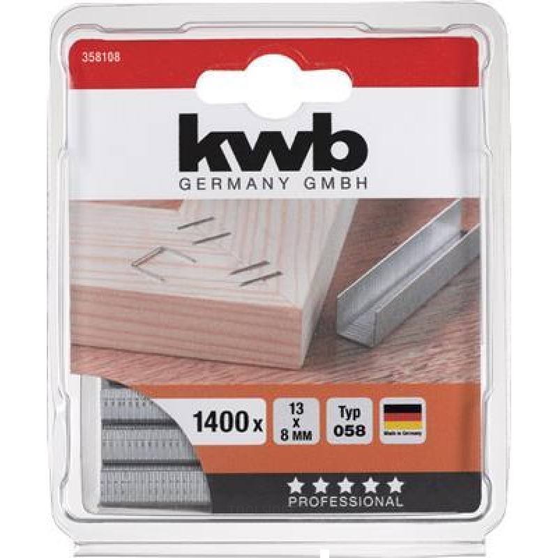 KWB 1400 Grapas duras 058-C 8mm Zb
