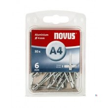  Novus Blind niitti A4 X 6mm, Alu SB, 30 kpl.