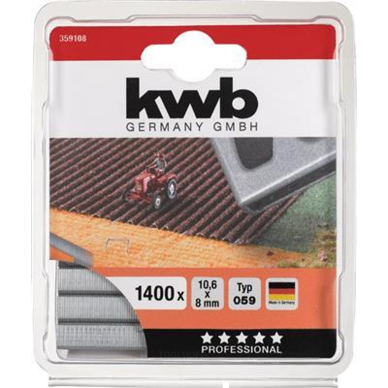 KWB 1400 Grapas duras 059-C 8mm Zb