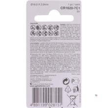 GP CR1620 Litium-knappcell 3V 1 st
