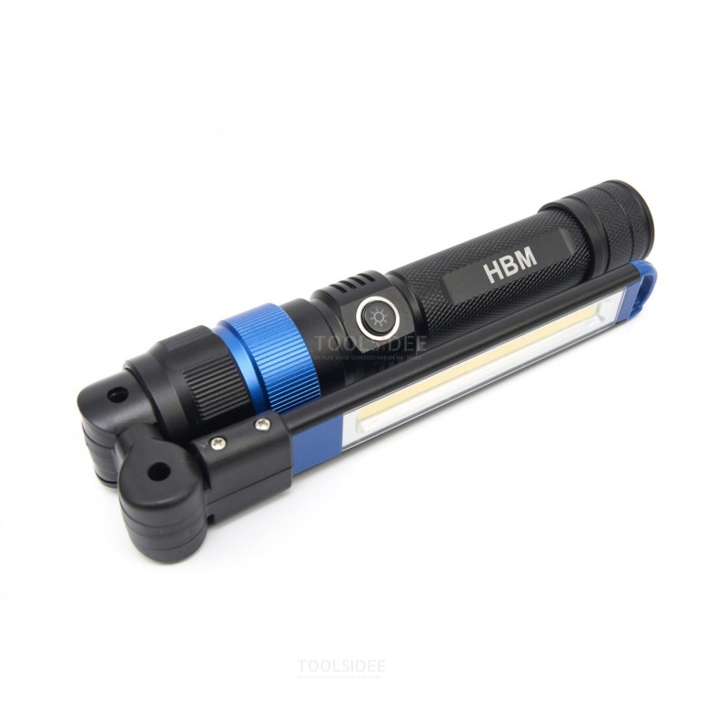 HBM Professional Rechargeable 3 in 1 LED Flashlight IP54