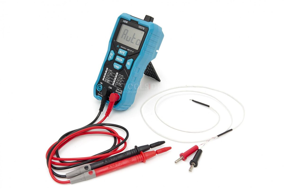 HBM profesjonelt digitalt multimeter med kabelfinderfunksjon og LED -belysning “ Modell 2