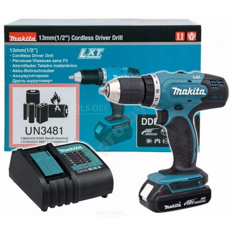 Makita DDF453SYX5 18V Li-ion Schroef- / Boormachine Set ( 1x1.5Ah )