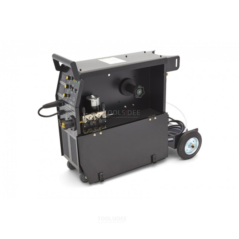 Máquina de soldadura profesional HBM MIG250 con pantalla digital y tecnología IGBT