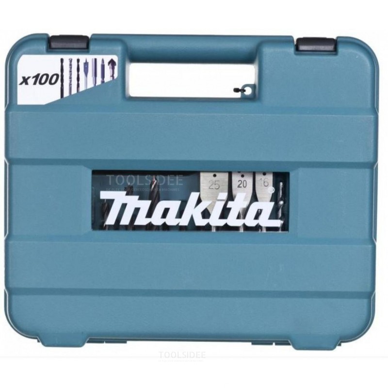 Makita100-piece accessory set in plastic case - D-47248