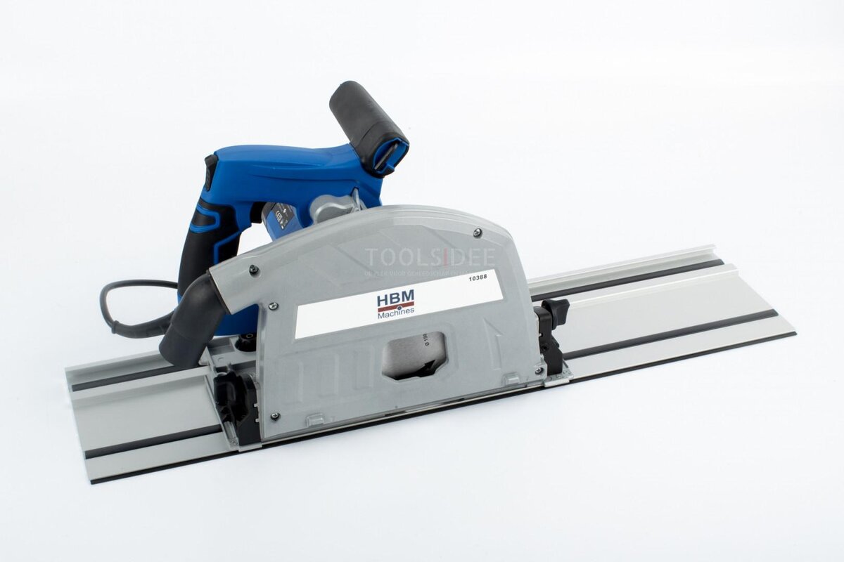 HBM 190 mm professionelle 1.400 Watt Tauchsäge, Linealsäge mit 2 x 700 mm Lineal