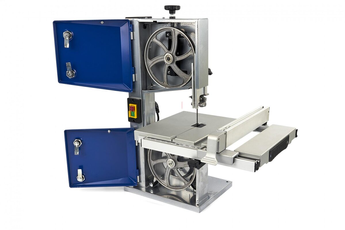 HBM 200 mm. Houtlintzaagmachine met Uitschuifbare en Kantelbare Zaagtafel