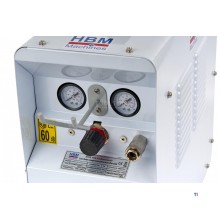 HBM 1 PK Professional Ljudlös kompressor med 1 och 6 liters tank inklusive luftslang och färgspruta