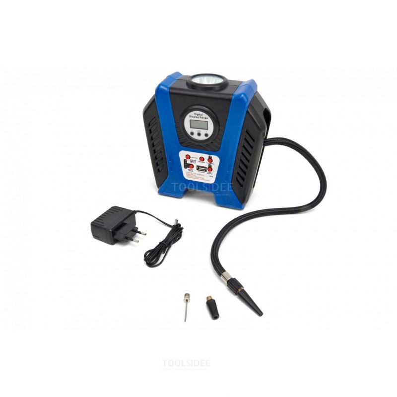 HBM 3 in 1 Rechargeable, Portable, Digital Compressor, Power Bank With Accessories