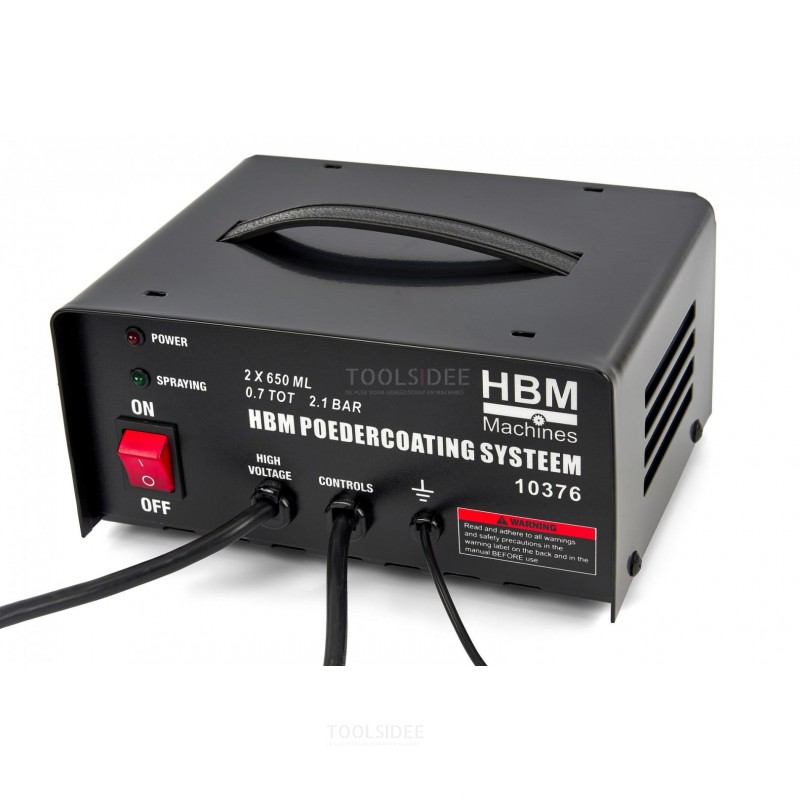 HBM pulverlakering - 2 x 650 ML - 0,7 til 2,1 bar