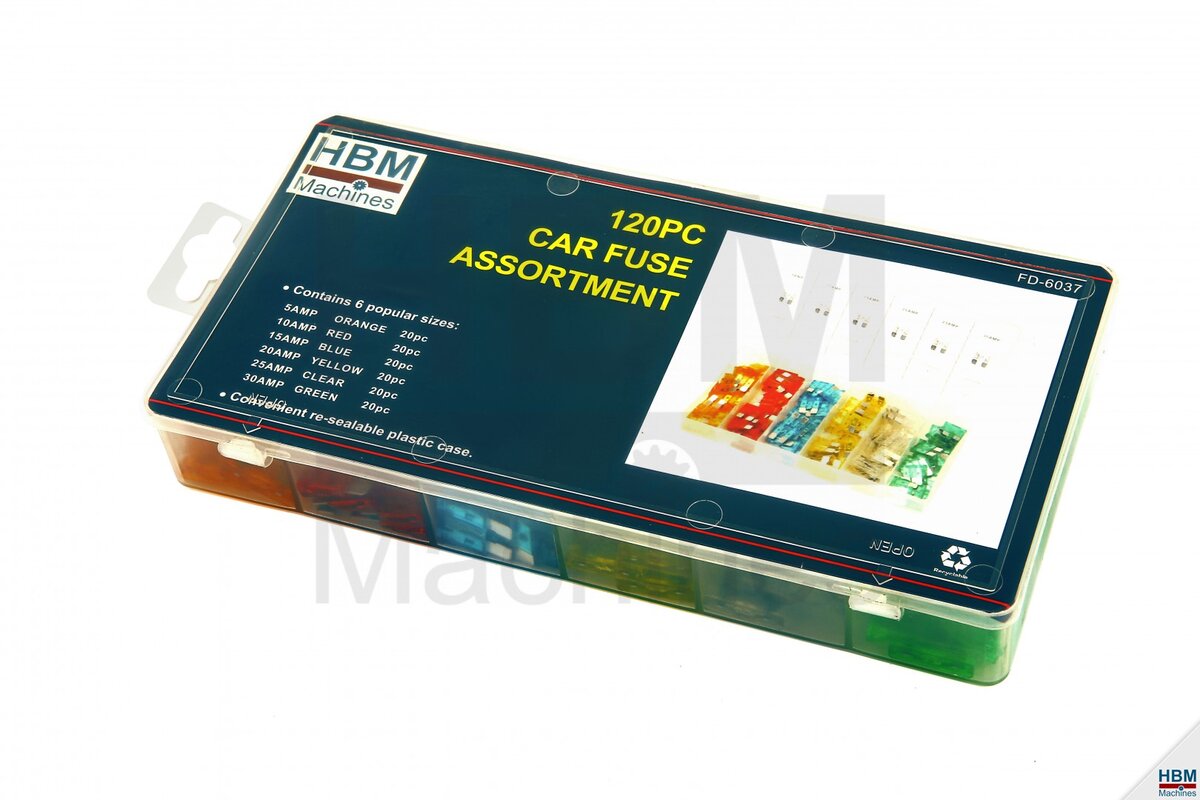 HBM 120 Delig Auto Zekeringen Assortiment