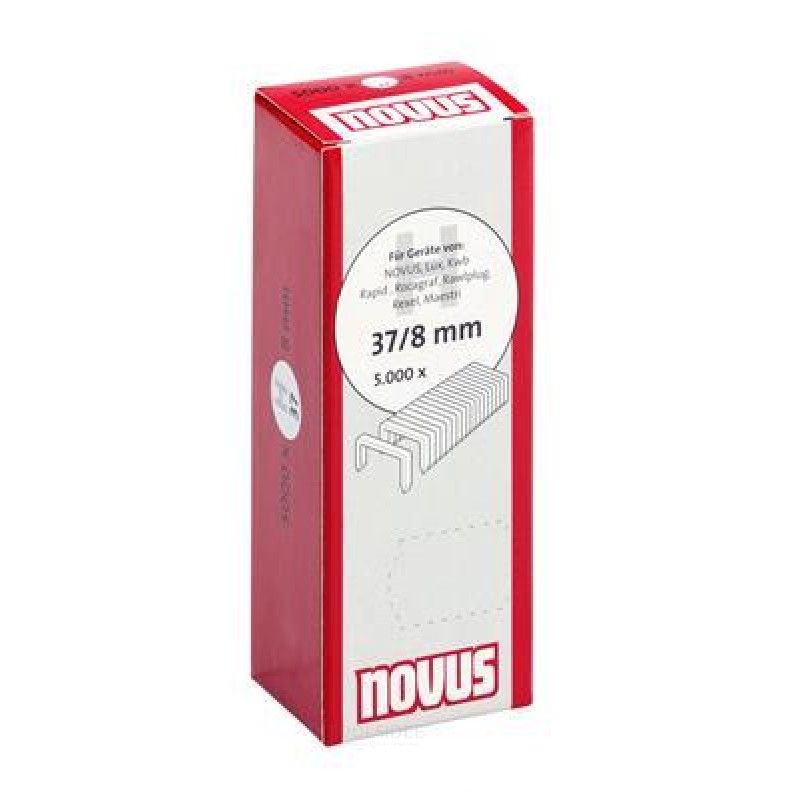 Novus Tunntrådsklammer H 37/8mm, 5000 st.