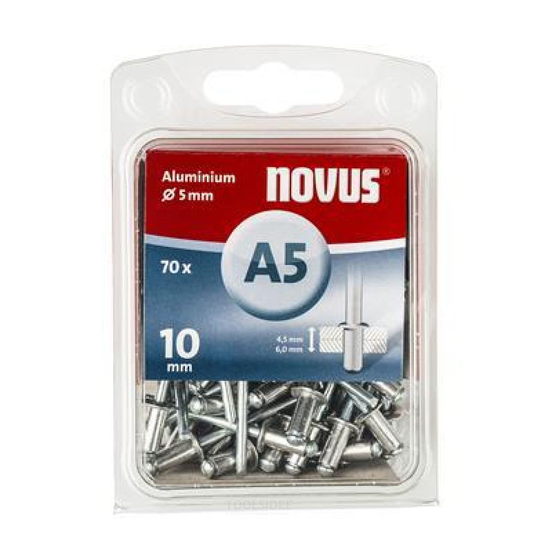 Novus Blind rivet A5 X 10mm, Alu SB, 70 pcs.