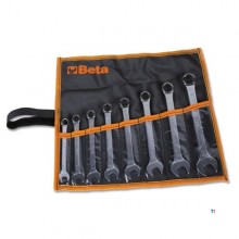 Beta 8-piece set of combination wrenches with thin jaws