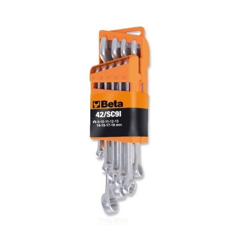 Beta 9 piece set of combination wrenches in compact holder