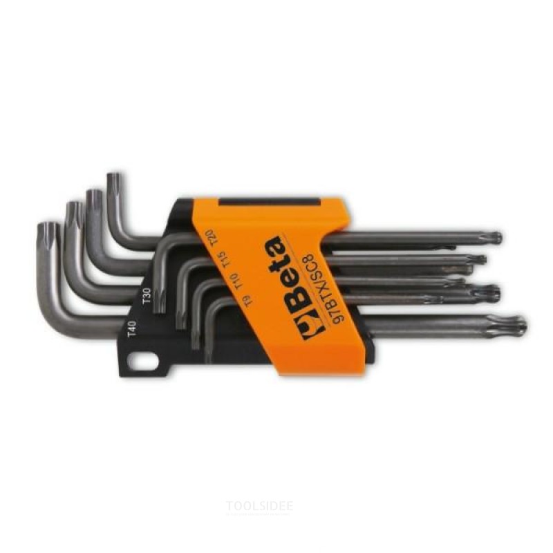 Beta 8-piece set of angled L-keys with Torx® profile and ball head