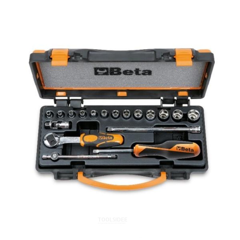 Beta socket box with 13 hexagon socket wrenches and 5 accessories