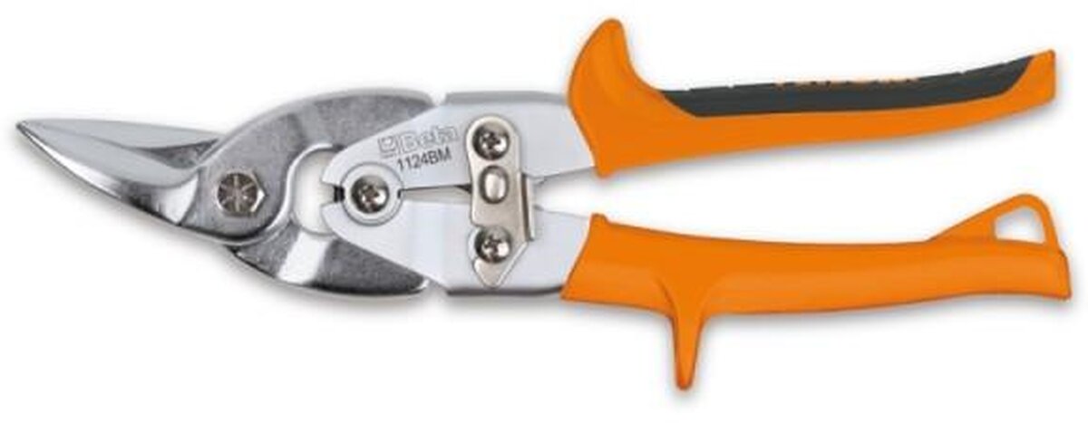 Beta-hendel tinnsaks, buede kjever, venstre skjæring