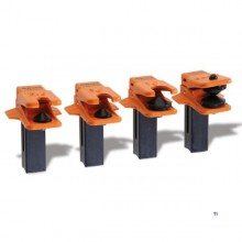 Beta 4-piece set of self-locking clamps for sealing pipes