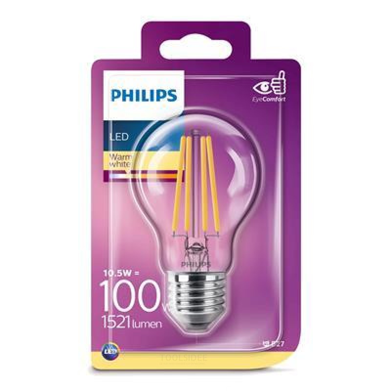 Philips LED-Klassiker 100W E27 WW A60 CL ND SRT4