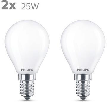 Philips LED classic 25W P45 E14 WW FR ND 2 Stück