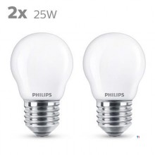 Philips LED classique 25W P45 E27 WW FR ND 2pcs