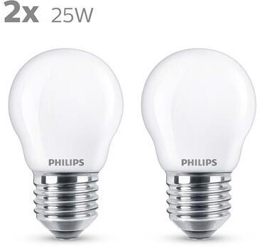Philips LED classic 25W P45 E27 WW FR ND 2pcs