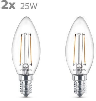 Philips LEDClassic 25W B35 E14 WW CL ND 2 Stück Philips LEDClassic 25W B35 E14 WW CL ND 2 Stück