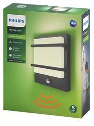 Philips Petronia IR Wandleuchte anthrazit 1x12 Philips Petronia IR Wandleuchte anthrazit 1x12