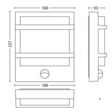 Philips Petronia IR Wandleuchte anthrazit 1x12 Philips Petronia IR Wandleuchte anthrazit 1x12