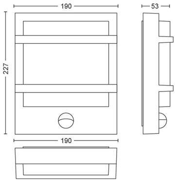 Philips Petronia IR Wandleuchte anthrazit 1x12 Philips Petronia IR Wandleuchte anthrazit 1x12