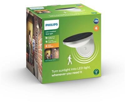 Philips Dusk Wandleuchte grau 1x1W SELV