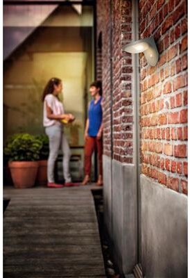 Philips Dusk Wandleuchte grau 1x1W SELV