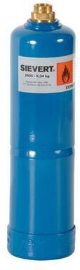Sievert Gasflasche 340g ohne Hahn und Haken, gefüllt