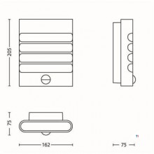 Philips Vaskebjørn væglanterne antracit 1x3W SEL