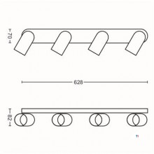 Philips PONGEE Bar-Rohr schwarz 4xNW 230V