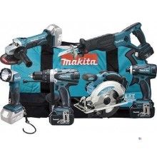 Makita DLX6011 18V Li-Ion Akku 6-teiliges Kombiset (3x 3,0Ah Akku) in Tasche