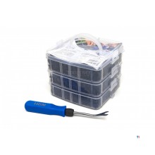 HBM 620 delar universella klädselklämmor och skruvnitar inklusive klädselklämmor