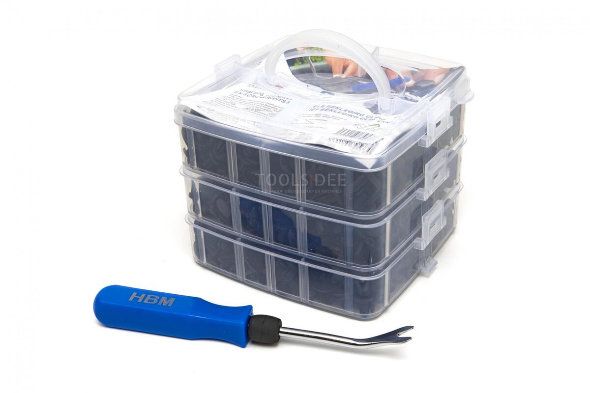 HBM 620 delar universella klädselklämmor och skruvnitar inklusive klädselklämmor