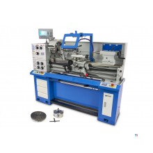 HBM 360 x 1000 Industrial Metal Lathe Complete with Large Orifice With 3 Axis LCD Digital Readout System - 400 Volt