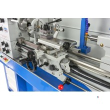 HBM 360 x 1000 industriell metalldreiebenk komplett med stor åpning med 3-akset LCD digitalt avlesningssystem - 400 volt