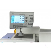 HBM 360 x 1000 industriell metalldreiebenk komplett med stor åpning med 3-akset LCD digitalt avlesningssystem - 400 volt