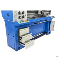 HBM 360 x 1000 industriell metalldreiebenk komplett med stor åpning med 3-akset LCD digitalt avlesningssystem - 400 volt