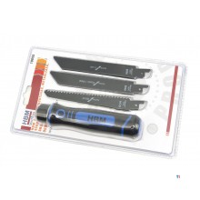  HBM 7-osainen puusaha, rautasaha, hankaussaha pikavaihtotelineellä