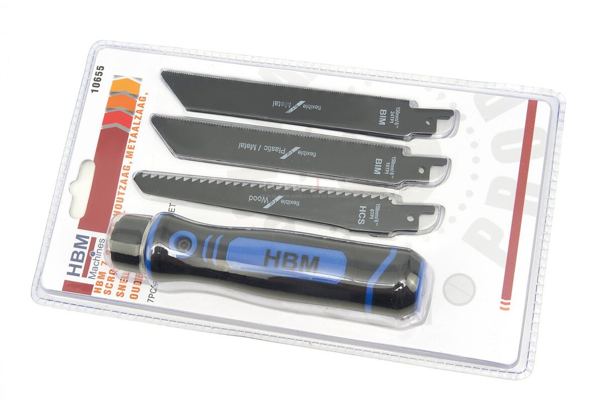  HBM 7-osainen puusaha, rautasaha, hankaussaha pikavaihtotelineellä