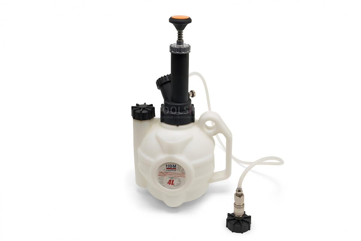 HBM Professional 4 liters vakuumbremseudluftningssæt inklusive 1 liters opsamlingsflaske