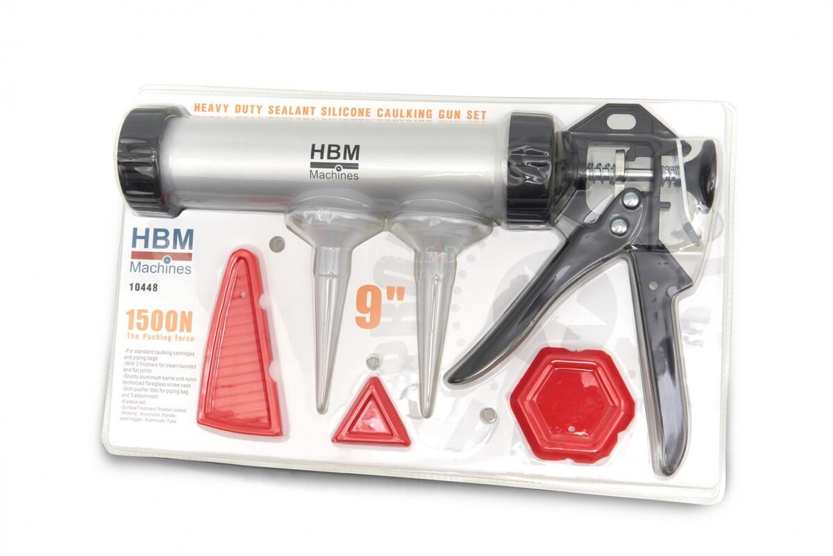 HBM 6 Piece Professional Aluminum Sealant Syringe Set