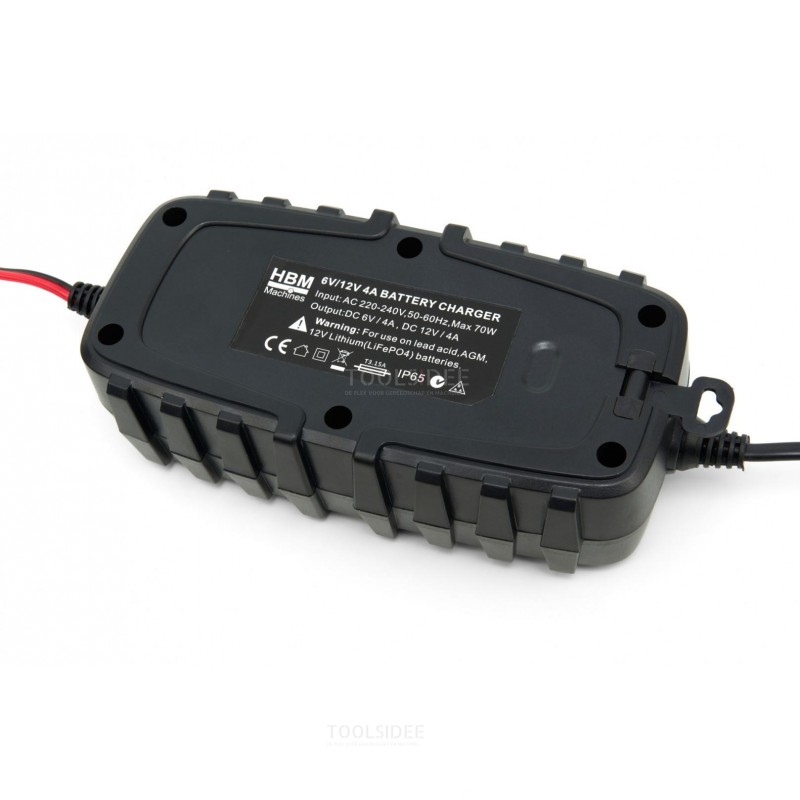HBM Professional Digital Trickle Charger 6 / 12 Volt - 4A. From 2.6 to 120AH