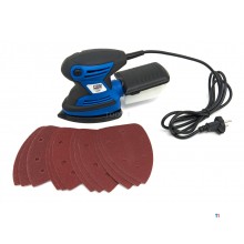 HBM 200 Watts. Multifunctional Palm Sander Including 12 Sanding Sheets
