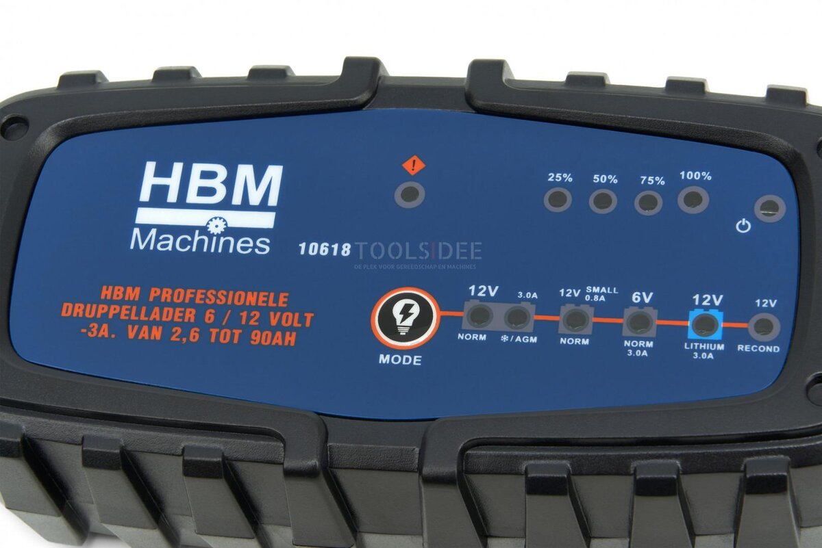 HBM professionelles Erhaltungsladegerät 6 / 12 Volt – 3 A von 2,6 bis 90 Ah